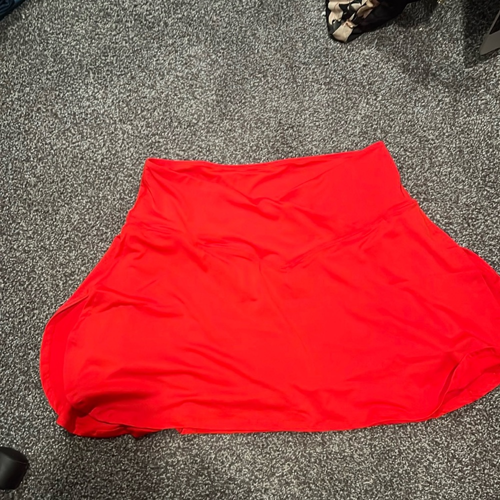 Red cheerleading  Skort wore for a Harley Quinn costume